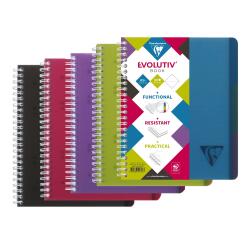 Evolutiv'Book Linicolor INTENSIVE cahier reliure intégrale A5+ 180 pages détachables perforé 6 trous ligné + cadre en-tête + 3 intercalaires couverture plastique polypropyène rainuré Couleur aléatoire - Assortis
