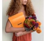 Bloc agrafé N°18 A4 80 feuilles lignées + marge 80 g. - Orange
