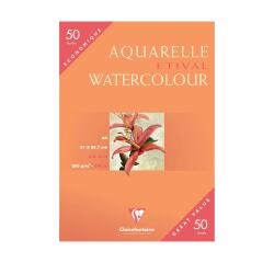 Etival Aquarellpapier feinkörnig, 50 Bogen A4 , 300g, in Kartonetui