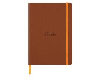 Rhodiarama carnet souple A5 160 pages dot papier ivoire 90g fermeture élastique - Cuivre
