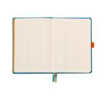 Rhodiarama Goalbook rembordé rigide A5 240 pages dot papier ivoire 90g - Turquoise