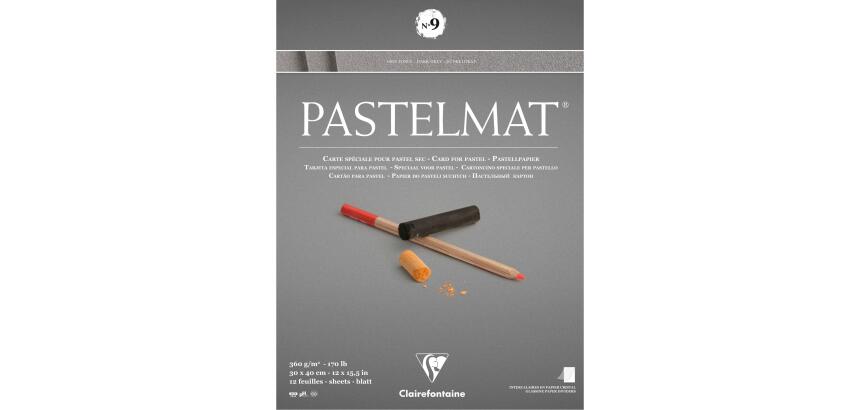 Pastelmat blok gelijmd 12 bladen 30x40 cm 360 g n°9