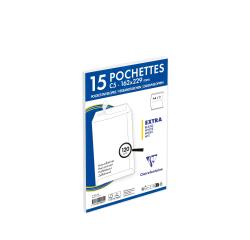 Versandtaschen haftklebend Kraft weiß, C5 162x229mm, 120g, Packung mit 15 Stück - Weiß