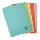Cahier reliure intégrale Linicolor ESSENCE A4 180 pages ligné + marge couverture plastique polypropyène rainuré - Assortis