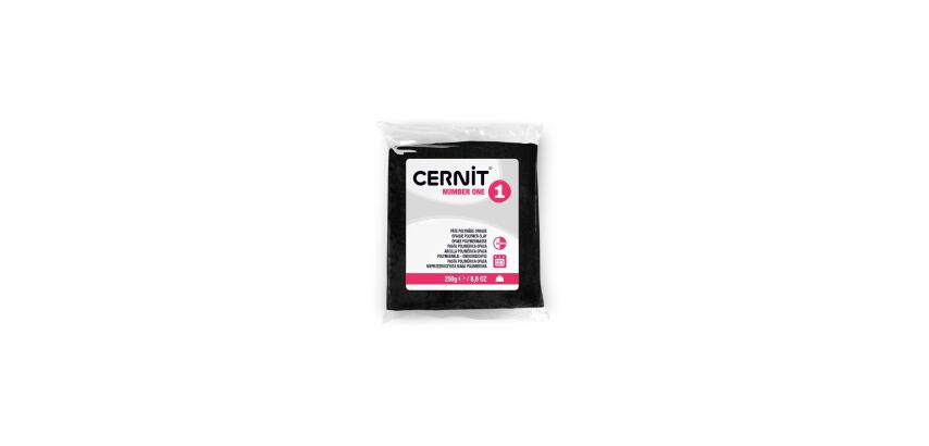 CERNIT - A Number one Polymer Clay Block - Baking Modelling Clay - Black colour - 250 g block - CE0900250100C - Black