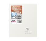 Cahier piqué Koverbook Silver 17x22 cm 96 pages grands carreaux couverture polypropylène opaque - Assortis