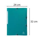 Chemise à élastiques 3 rabats PP OPAK - A4 - Vert foncé