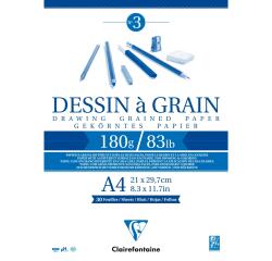 Block "à Grain" Zeichenpapier, A4, 180 g/m²