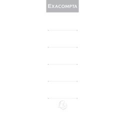 Paquete 10 etiquetas autoadhesivas para Archivador de palanca Exacompta lomo de 70mm - Blanco