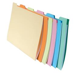 Pk 10x6 Tabbed Folders Super Drawer Ast - Assorted colours