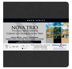 Nova Trio, Skizzenbuch mit flexiblem Einband, Fadenbindung, 46 Blatt 19x19cm 150g - Sortiert