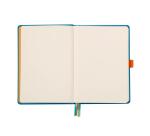 Rhodiarama Goalbook rembordé rigide A5 240 pages dot papier ivoire 90g - Turquoise