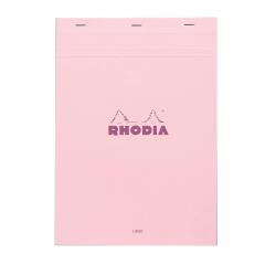 Rhodia Couleur Pad - No.18 - A4 - Lined - 80 Sheets - Top Stapled - Pink