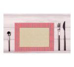 Barquette de 400 sets de table papier gaufré recyclé 80g/m2, Lin Vichy - Format 30x40cm - Lin Vichy