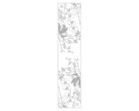 Scarf 100% silk - 180x43cm Orchid - White