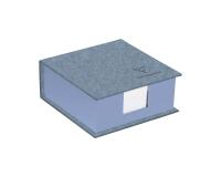 Jeans et Cocoa, Bloc cube 11 x 11 x 5 cm, 320 feuillets unis, jeans - Bleu jeans