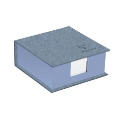 Jeans et Cocoa, Bloc cube 11 x 11 x 5 cm, 320 feuillets unis, jeans - Bleu jeans
