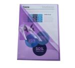 Etui carton de 100 pochettes coin PVC lisse haute résistance 13/100e - A4 - Violet