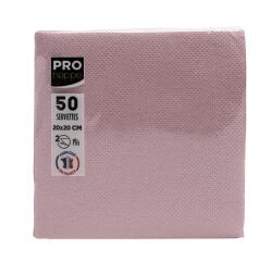 Paquet de 50 serviettes cocktail micro-gaufrées ouate 2 plis - 20x20 cm
