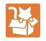 Set de 6 pochoirs enfants, Chats - Orange