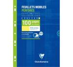 Feuillets mobiles de couleur sous étui A4 100 pages perforées petits carreaux