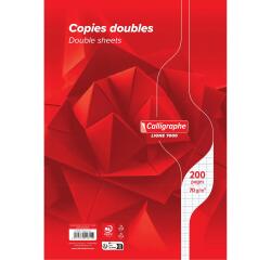 Copies doubles sous film 7000 A4 200 pages non perforées grands carreaux 70 g