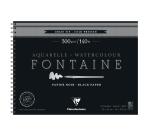 Fontaine Noir album spiralé 12F 30x40cm 300g grain fin