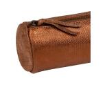 KLEO-PATHRA CUIR Trousse ronde Ø5,5x22 cm Bronze