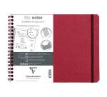 Clairefontaine Nomaddict My Notes Notebook - B5 Landscape - Dot Ruled - 90gsm - Red