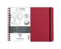 My.Notes Age Bag cahier reliure intégrale à marges détachables B5 paysage 120 pages détachables DOT + cadre en-tête - Rouge