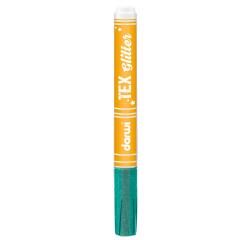 DARWI TEX GLITTER, Textilmarker Glitter, Spitze 2mm, Inhalt 6ml, Türkis - Türkis