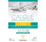 Papier Calque bloc collé 40F A3 110g
