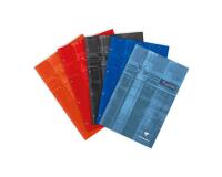 Bloc Pupitre agrafé en-tête A4+ 80 feuilles perforé 4 trous détachables petits carreaux Couleur aléatoire - Assortis