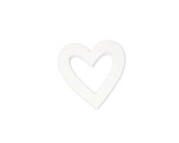 Symbool 20,5cm Hart ( uitgesneden). - Wit
