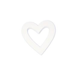 Coeur contour 20,5cm - Blanc