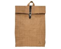Sac à dos washable paper Eterneco - Brun motifs géométriques