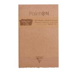 Paint'ON assorti bloc collé bords frangés 13,9x21,5cm 50F 250g - Assortiment