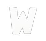 Small Letter 'W' 12cm - White