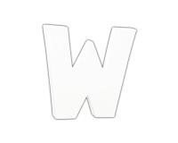 Petite lettre W 12cm - Blanc