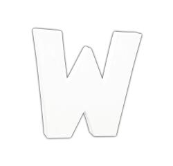 Petite lettre W 12cm - Blanc