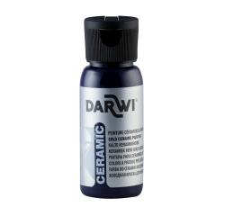 DARWI Kalte Keramikfarbe, Flasche 50ml, Dunkelblau - Dunkelblau
