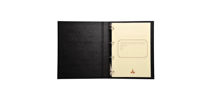 Standard binding with refill 297X210 Board of Directors 100 numbered sheets 80g + guard - Black