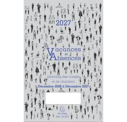 Holiday and Absence Planner 20 x 29.7 cm December 2025 to December 2026