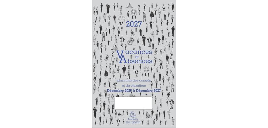 Holiday and Absence Planner 20 x 29.7 cm December 2025 to December 2026