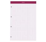 Rhodia Couleur Pad - No.20 - 21 x 21.8 cm - 5 x 5 Ruling - 80 Sheets - Top Stapled - Plum