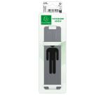 Plaque adhésive imitation aluminium Homme 16,5X4,4 cm - Gris