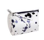 COSMICUIR CUIR Lisse Trousse ronde Ø5,5x22 cm Bleu foncé