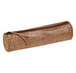 KLEO-PATHRA LEDER Tas rond Ø5,5x22 cm - goud