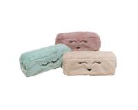 Trousse rectangulaire Fourrure - 22,5x7,5cm - Couleurs assorties