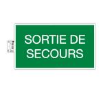Panneau PP adhésif Issue de Secours 35x20 cm - Vert